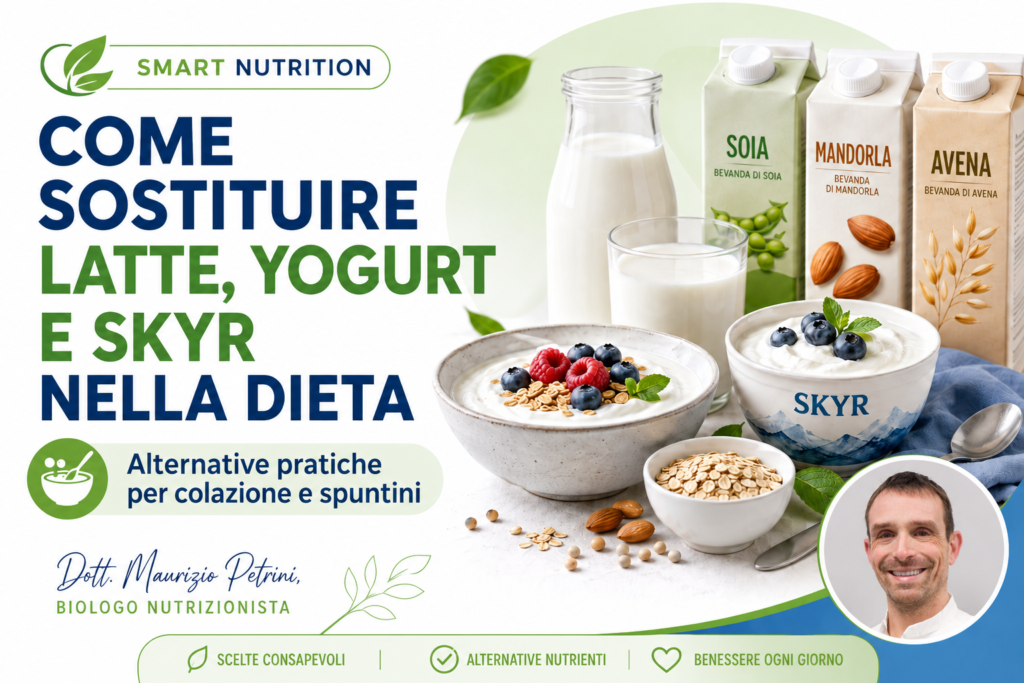 Come sostituire latte yogurt skyr e bevande vegetali nella dieta